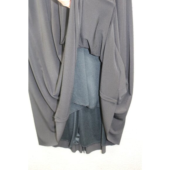 Cache' Black Halter Beaded Hi-Lo Midi Dress-Size 4-Whimsigoth-Event - Picture 3 of 14